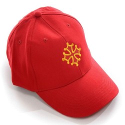 Casquette croix occitane rouge